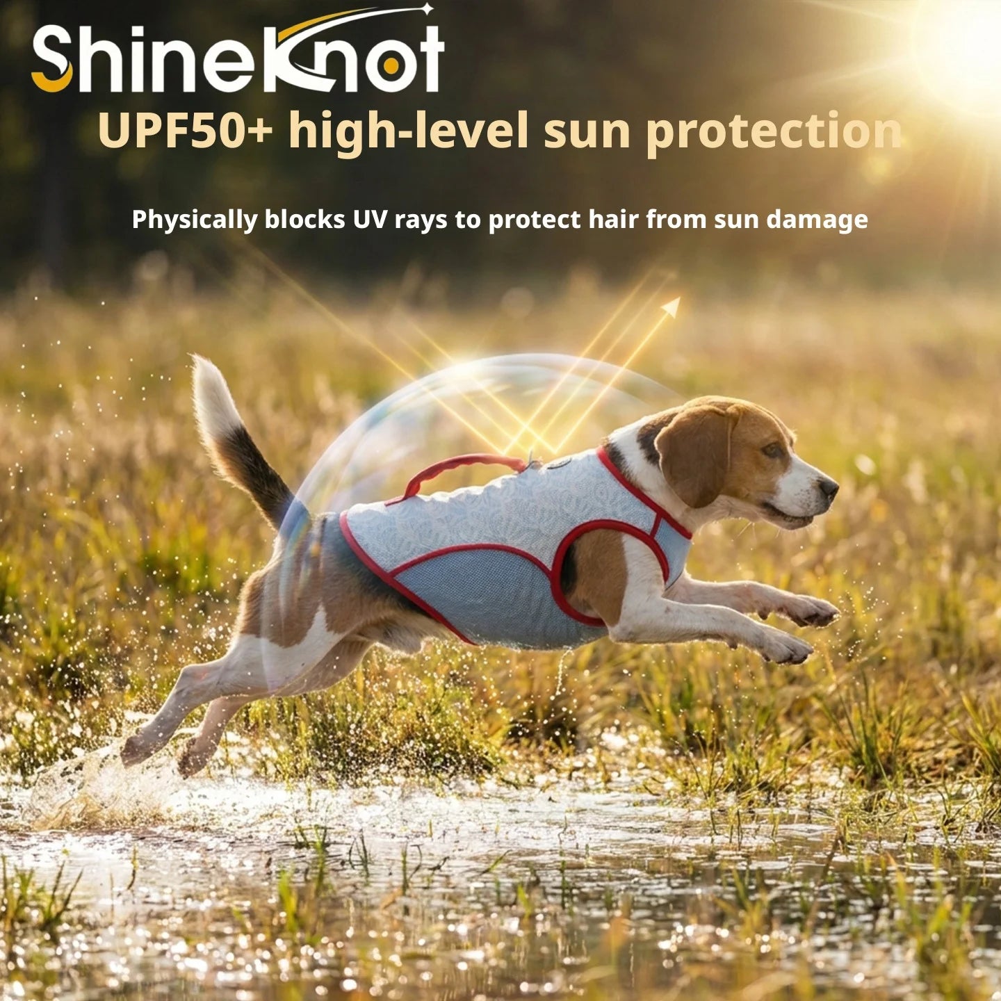 SHINEKNOT Summer Pet Clothing Large Dog Golden Fur Contrasting Color Outdoor Cooling And Cooling Clothes Summer Big Dog Vest