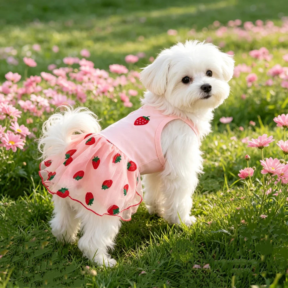 1PC Cute Pet Dog Dress for Small Dogs Thin Puppy Princess Skirt Dog Summer Clothes Chihuahua York Clothing Pet Supplies